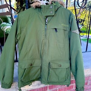 Empyre green snowboard winter parka size medium.